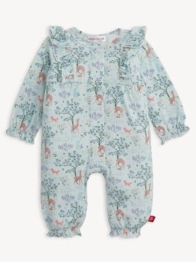 Magnetic Me Mint Deer Print Ruffle One-Piece